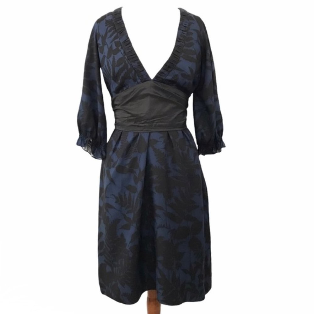 Thread Social Floral V-Neck 100% Silk Dress